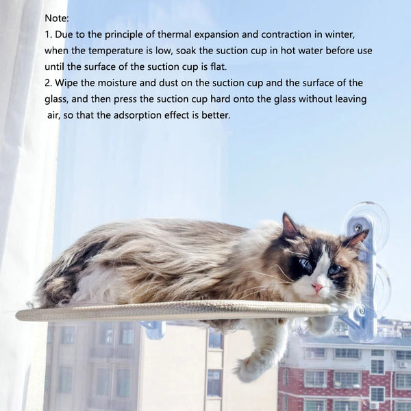 Cat hammock hanging nest super suction cup swing sunbathing removable hammock windowsill glass hanging bed cat climbing frame