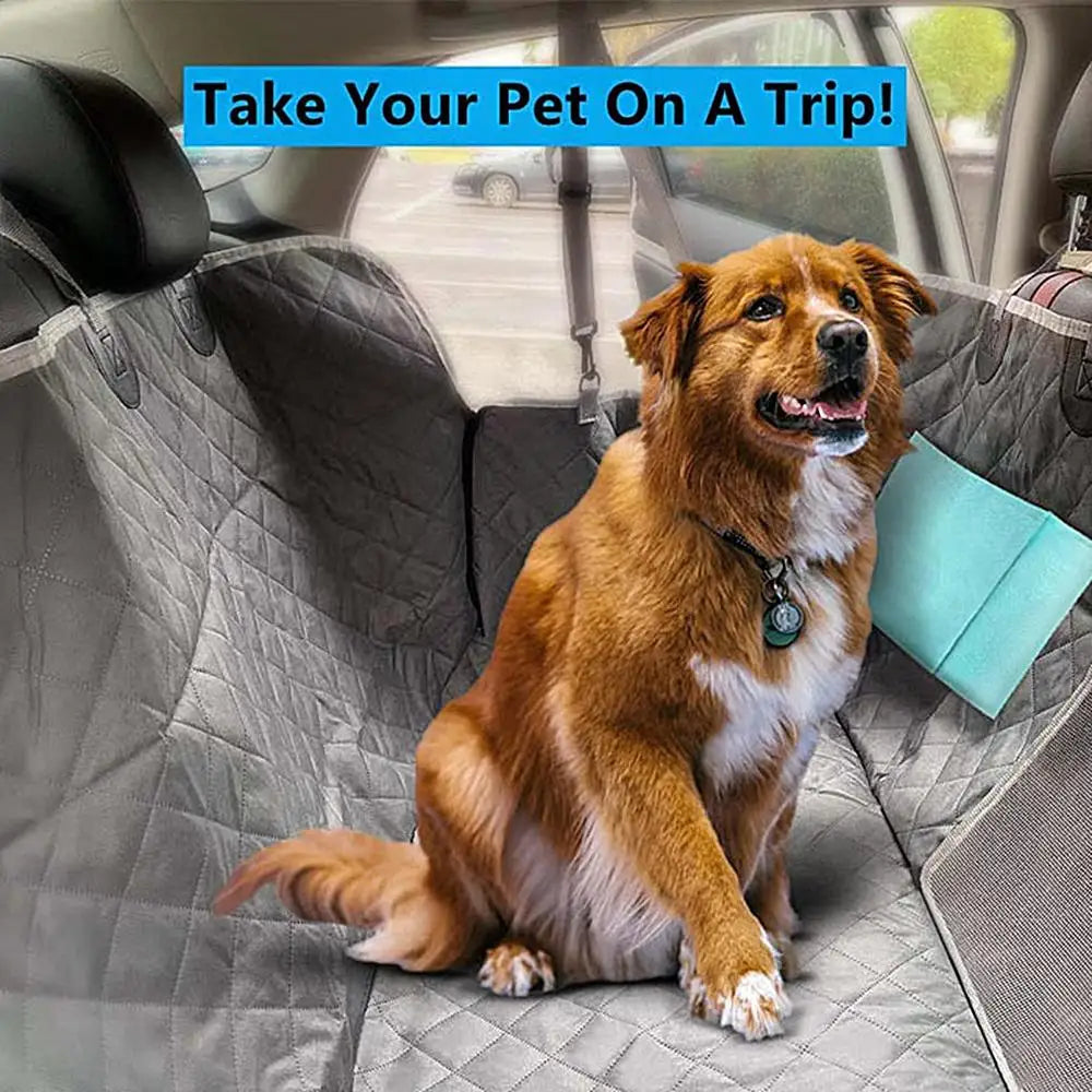 Dog Backseat Cover Waterproof Pet Travel Dog Carrier Hammock Anti-Scratch Nonslip Bed Pet Backseat Protector for Car SUV