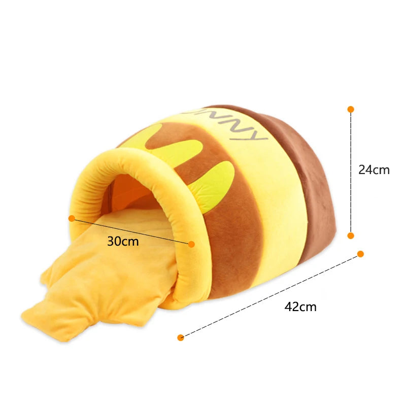 Hot honey pot nest cute cat nest Autumn and winter soft and comfortable thick warm cartoon pet nest