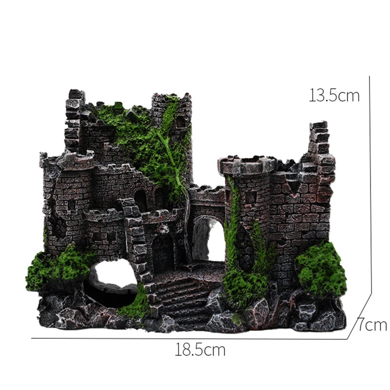 Fish tank landscaping decoration, rockery, stone grass scenery simulation, water grass landscaping package, aquarium box
