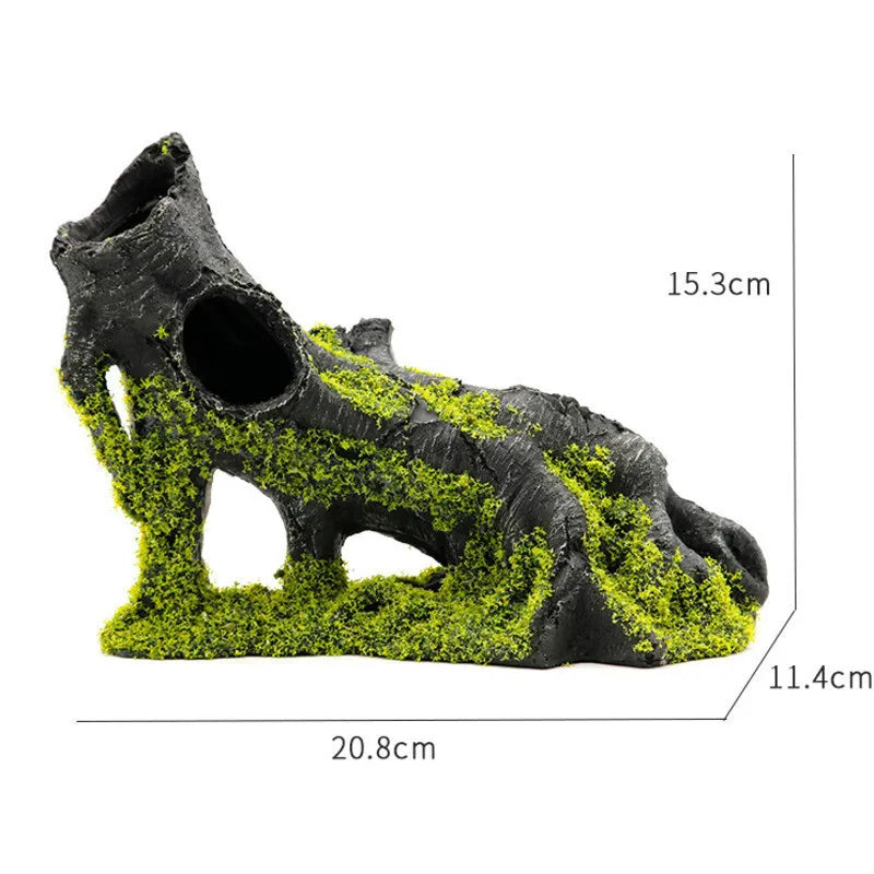 Fish tank landscaping decoration, rockery, stone grass scenery simulation, water grass landscaping package, aquarium box
