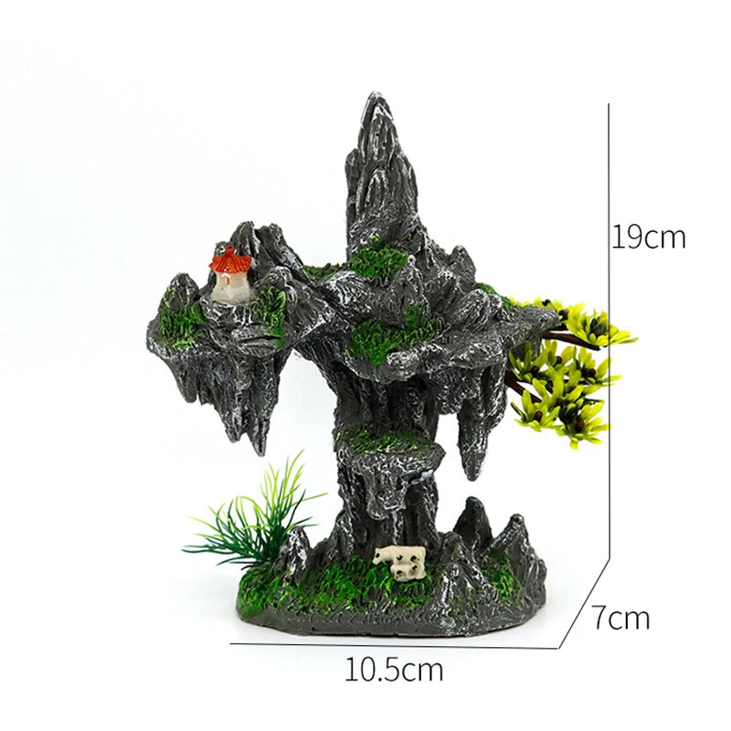 Fish tank landscaping decoration, rockery, stone grass scenery simulation, water grass landscaping package, aquarium box