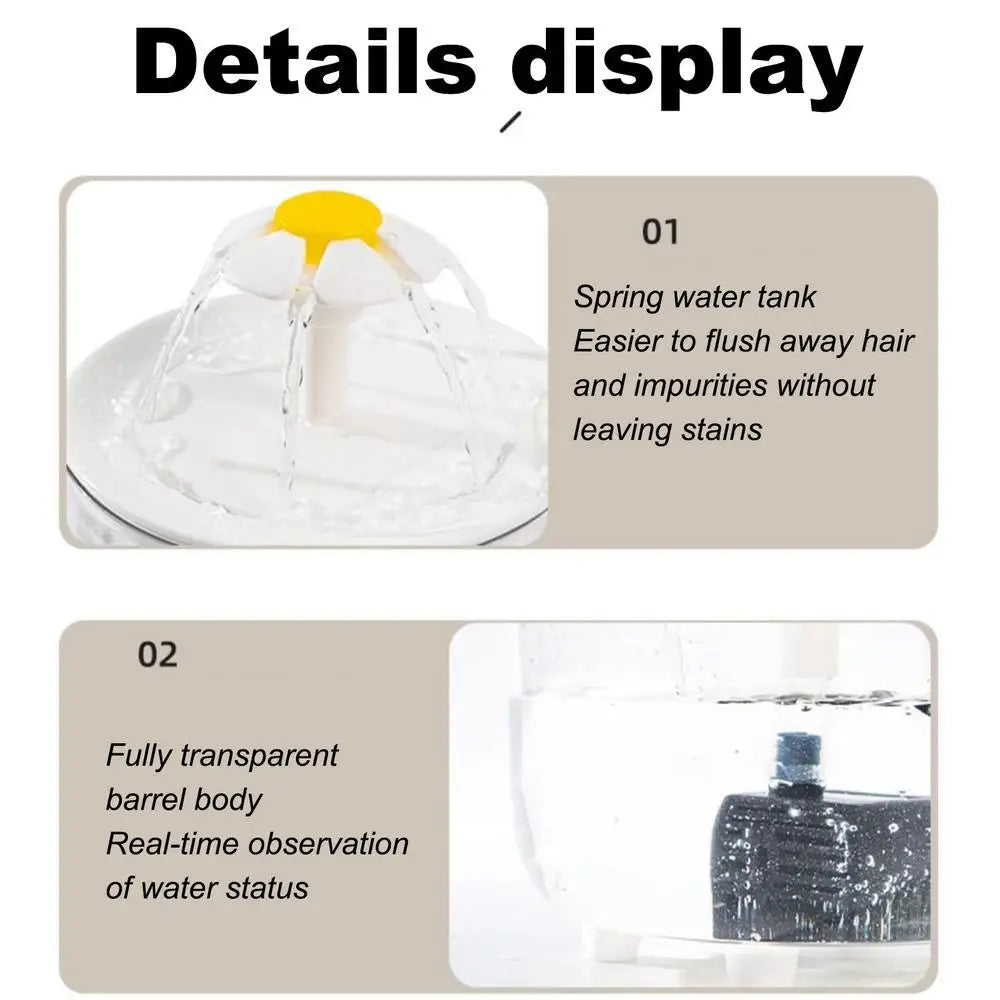 Cat Water Fountain USB Electric Mute Cat Drink Bowl Filter 1L Automatic Water Dispenser Cats Dog Drinking Dispenser Pet Supplies