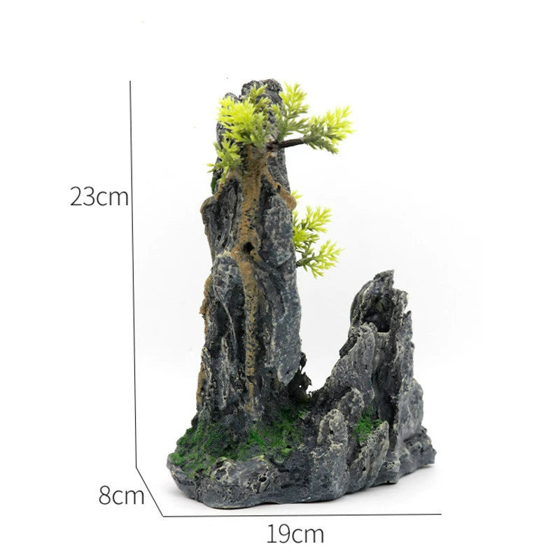 Fish tank landscaping decoration, rockery, stone grass scenery simulation, water grass landscaping package, aquarium box