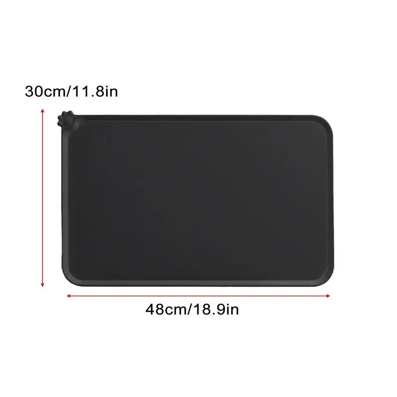 Pet Supplies Silicone Dog Bowl Mat with High Lips Non-Stick Waterproof Food Feeding Pad Puppy Feeder Tray Water Cushion Placemat