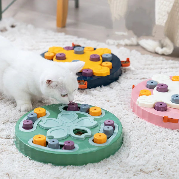 Interactive Cat Dog Puzzle Toy Bowls Slow Food