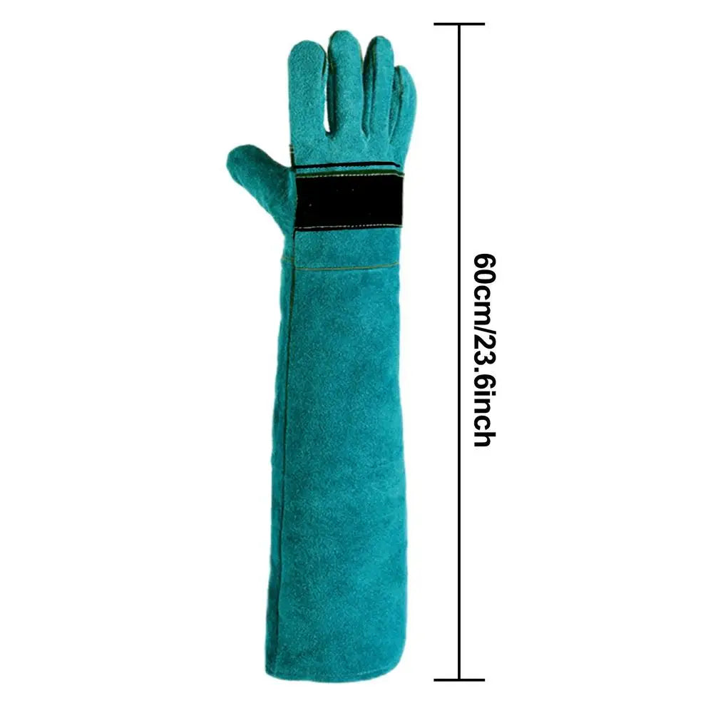 Pet Gloves Durable Anti-Bite Leather Protective Gloves Dog Cat Cutting-proof And Anti-thorn Animal Handling Supplies