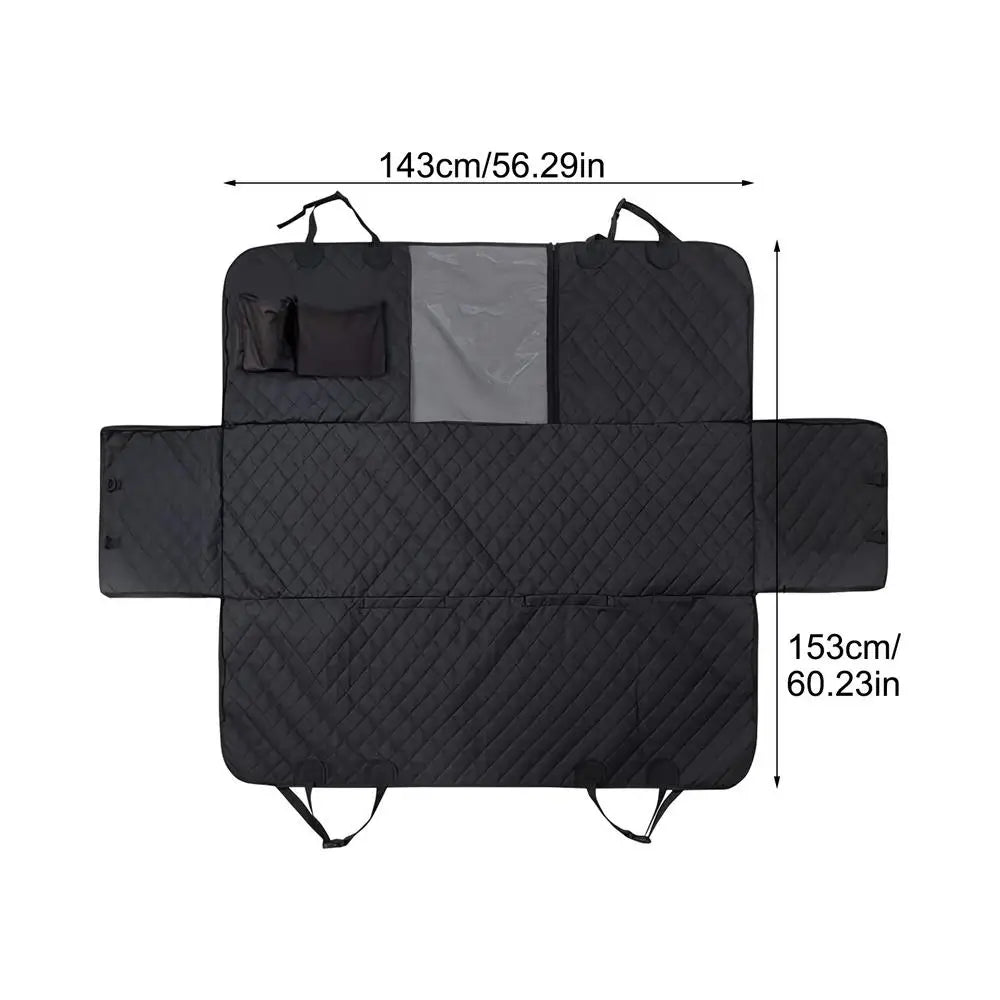 Dog Backseat Cover Waterproof Pet Travel Dog Carrier Hammock Anti-Scratch Nonslip Bed Pet Backseat Protector for Car SUV