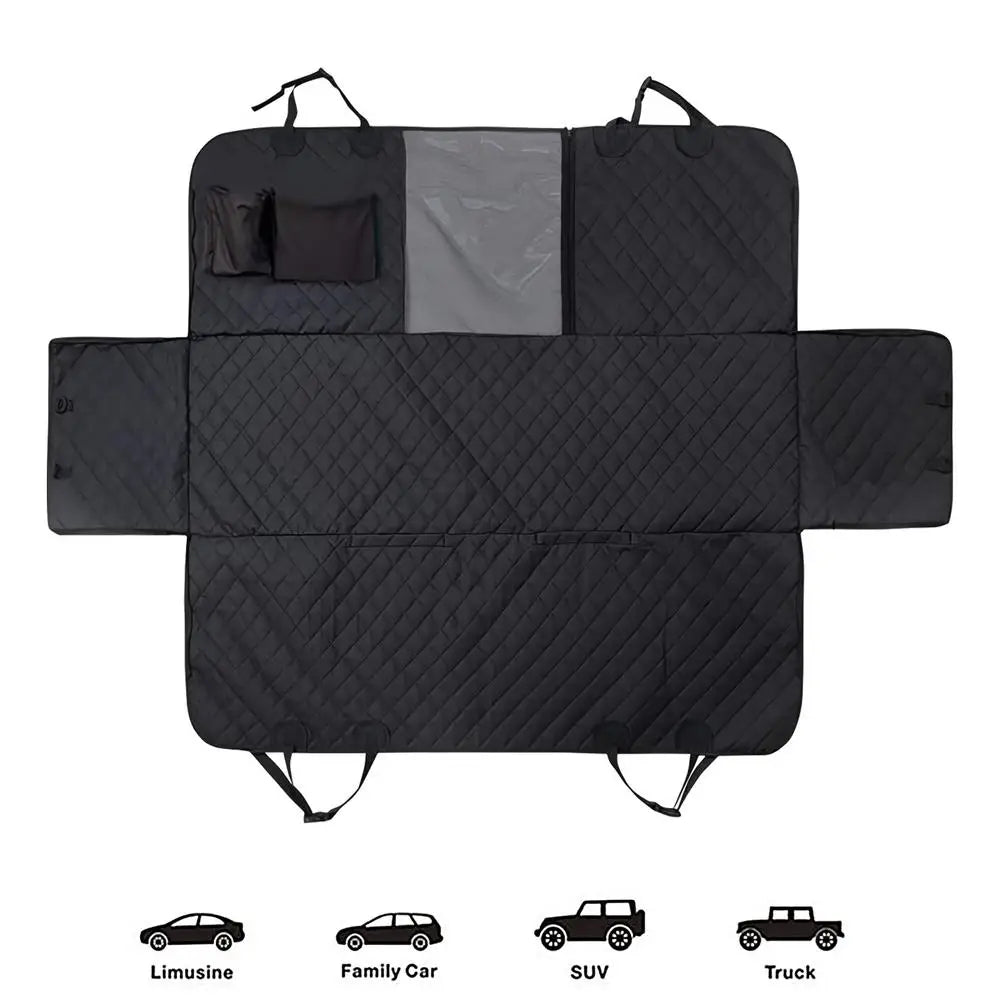 Dog Backseat Cover Waterproof Pet Travel Dog Carrier Hammock Anti-Scratch Nonslip Bed Pet Backseat Protector for Car SUV