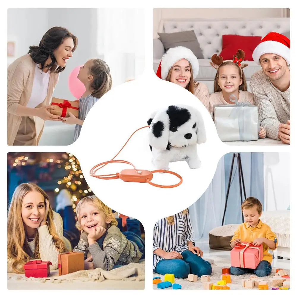 Puppy Toys For Kids Walking Dog Fur-real Pets Realistic Stuffed Animals Purring Dog Stuffed Animal Toy Dog For Kids Family