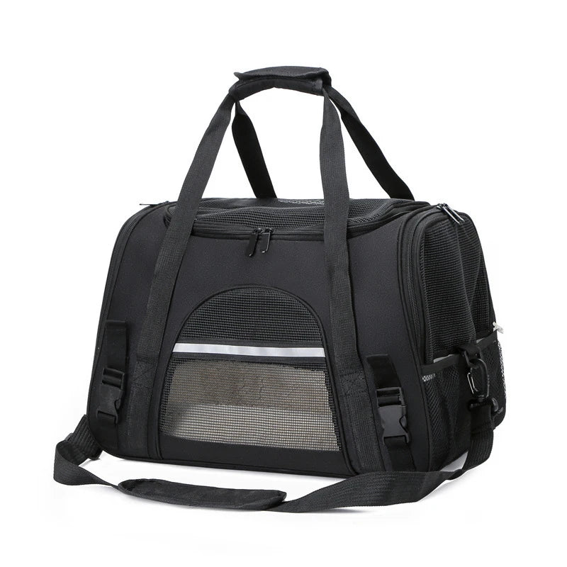 Travel pet bag portable for outdoor carrying one shoulder diagonal cross pet Bag foldable breathable Outgoing Pets Handbag