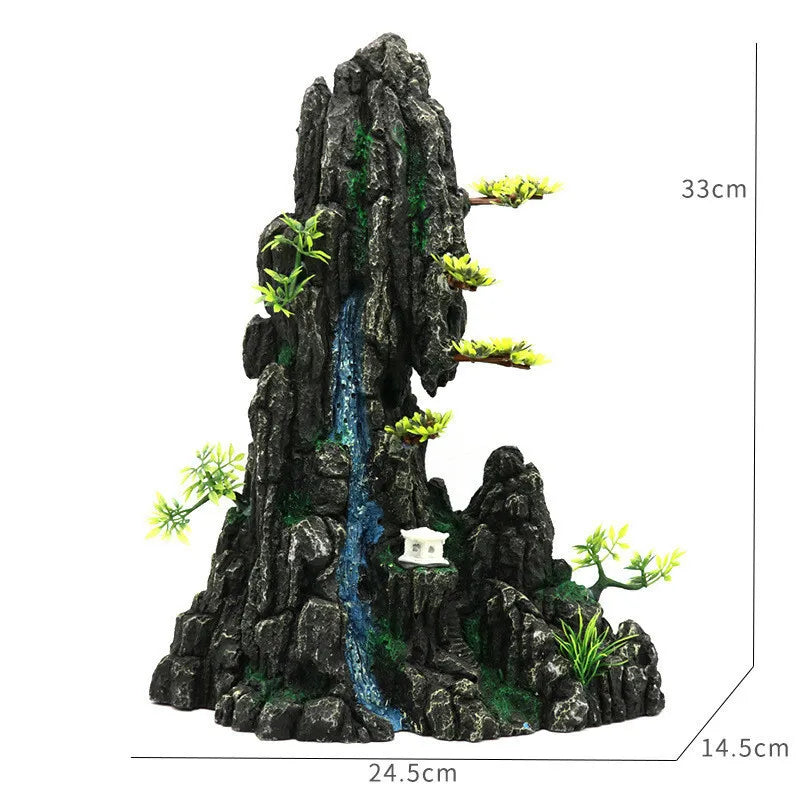 Fish tank landscaping decoration, rockery, stone grass scenery simulation, water grass landscaping package, aquarium box
