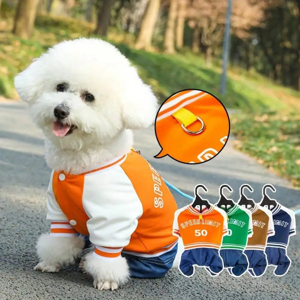 Dog Baseball Jumpsuit Soft For Small And Medium Dogs CN