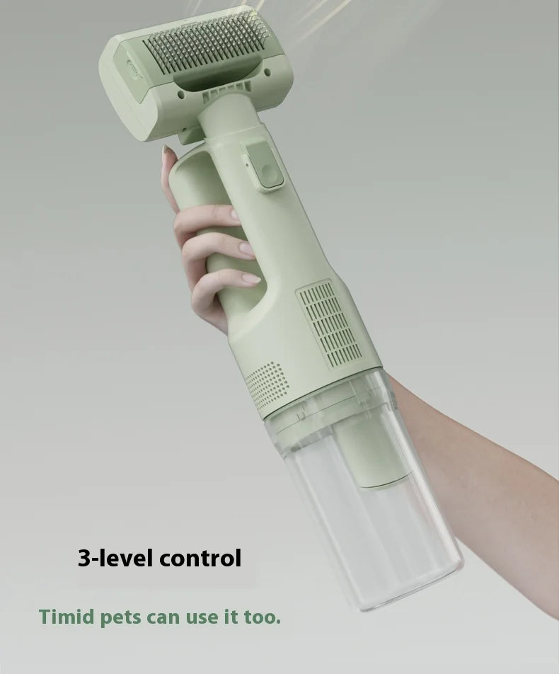 Cat Grooming Vacuum 5Brushes Pet Grooming Kit with 0.3L Hair Dust Cup Dog Vacuum Cleaner for Pets Cats Dogs Hair Vacuum Cleaner