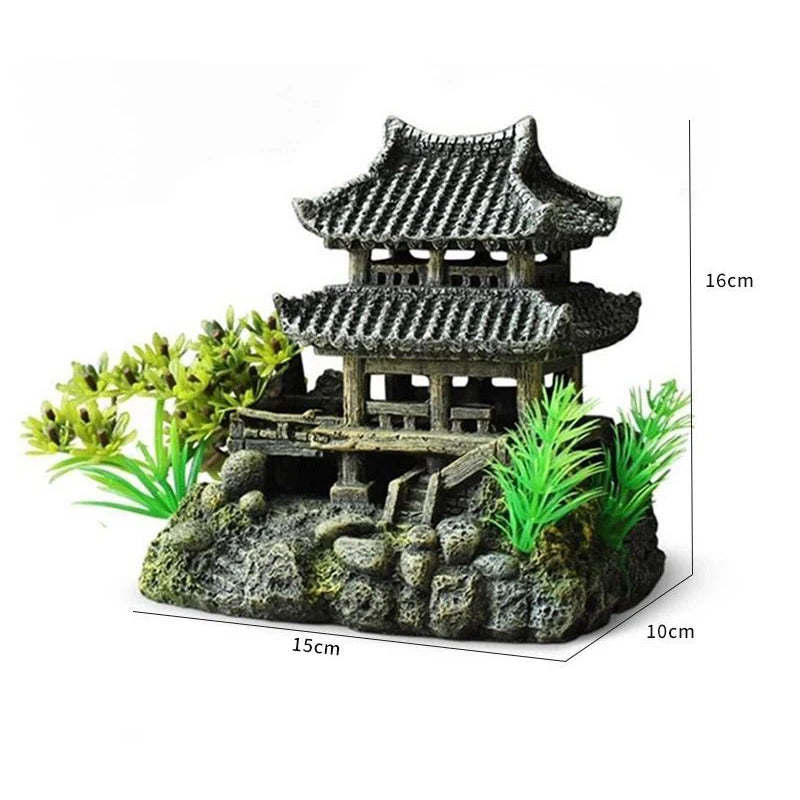 Fish tank landscaping decoration, rockery, stone grass scenery simulation, water grass landscaping package, aquarium box