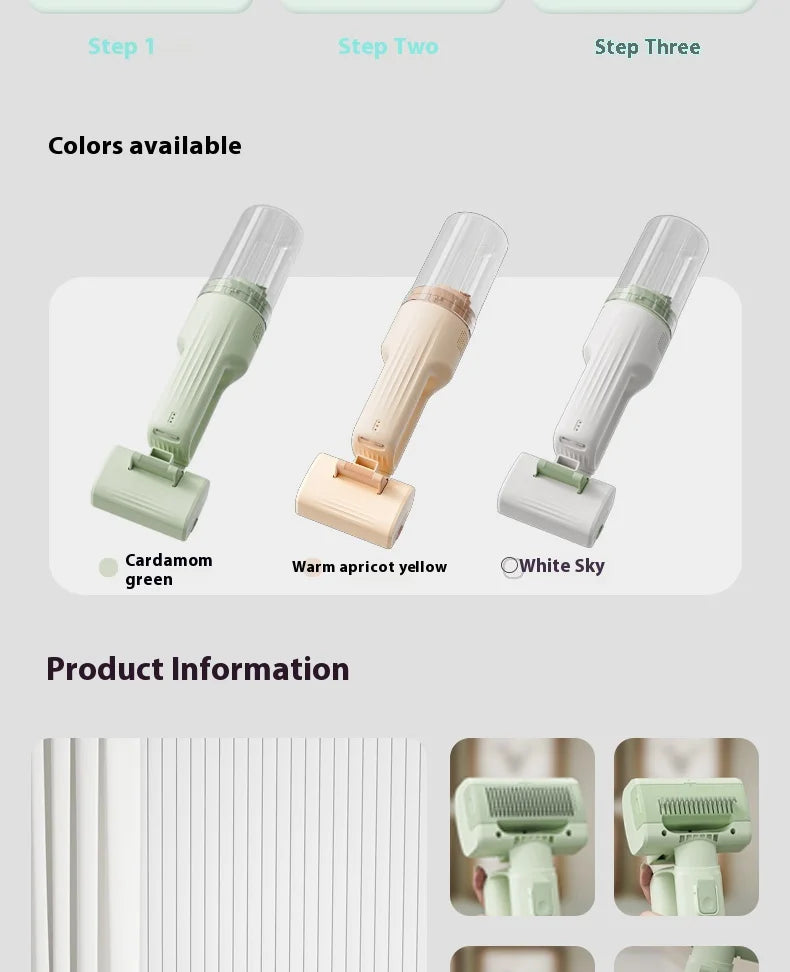 Cat Grooming Vacuum 5Brushes Pet Grooming Kit with 0.3L Hair Dust Cup Dog Vacuum Cleaner for Pets Cats Dogs Hair Vacuum Cleaner