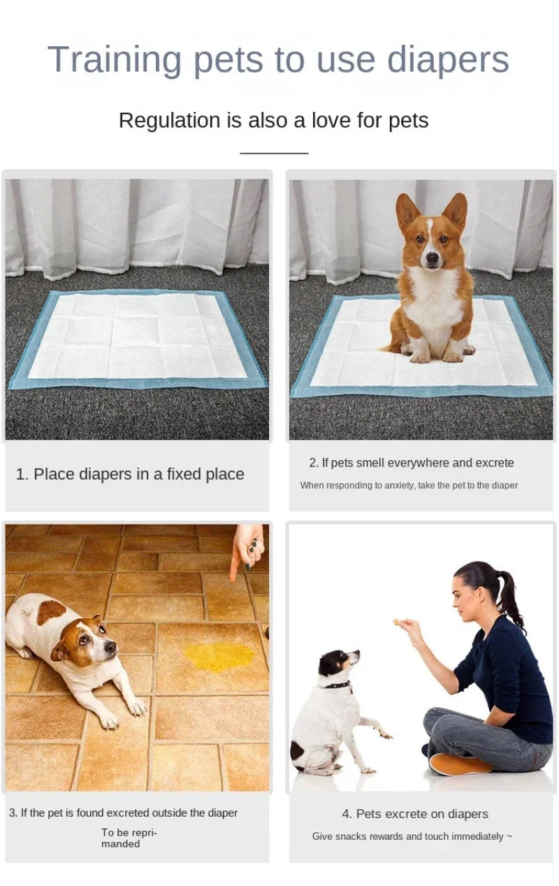 Super Absorbent Pet Diaper Dog Training Pee Pads Disposable Healthy Nappy Mat For Cats Dog Quick-dry