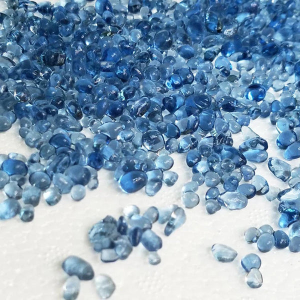 Choice Sea Blue Glass Gravel For Aquarium Non Toxic Safe