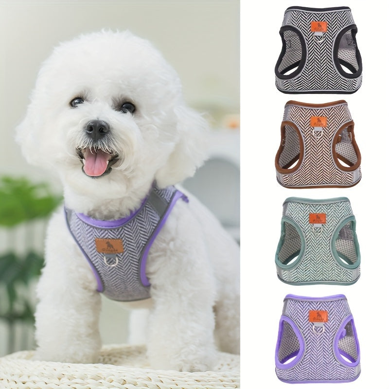 Breathable HP378 Pet Harness, Polyester Dog Vest with Durable Chest Back Strap, Adjustable Fit, Hand Wash Only, Comfortable Pet Supplies for Dog Walking