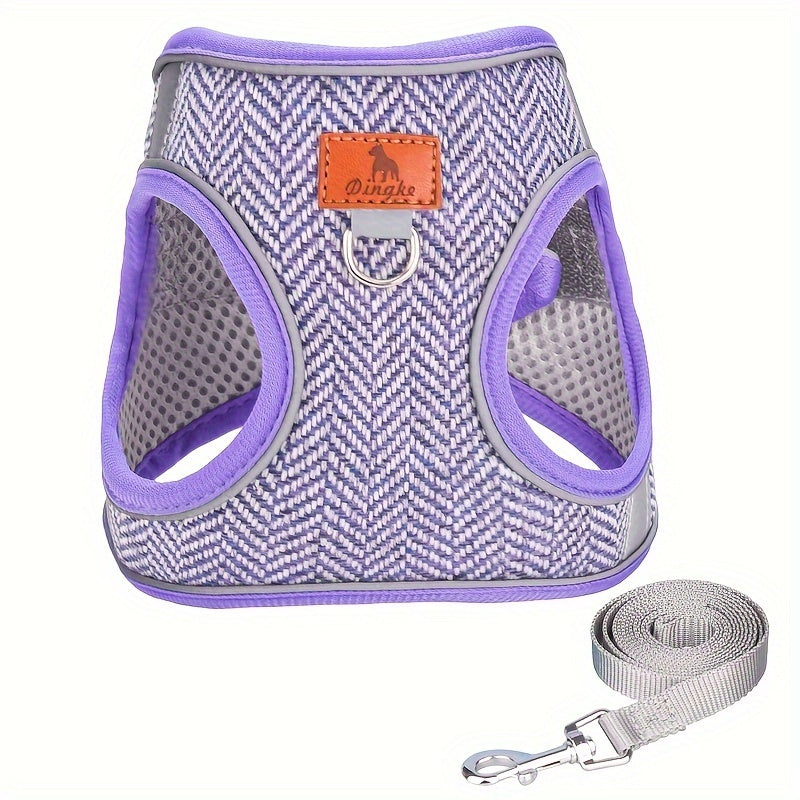 Breathable HP378 Pet Harness, Polyester Dog Vest with Durable Chest Back Strap, Adjustable Fit, Hand Wash Only, Comfortable Pet Supplies for Dog Walking