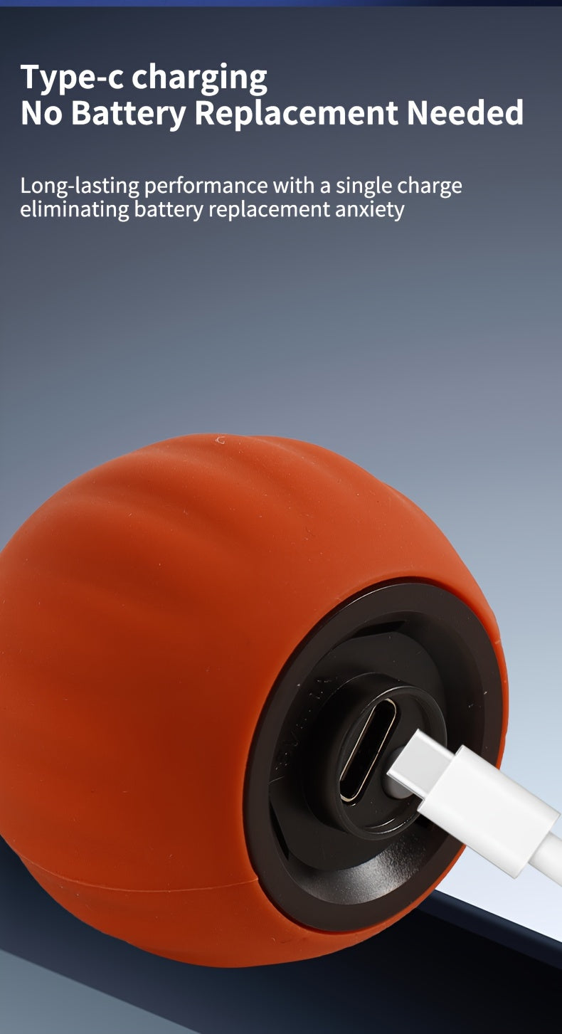 Electric Cat Toy Gravity Bouncing Ball with Synthetic Fiber Feathers, a Self-Entertaining Smart Rolling Ball for Cats, Pet Supplies.