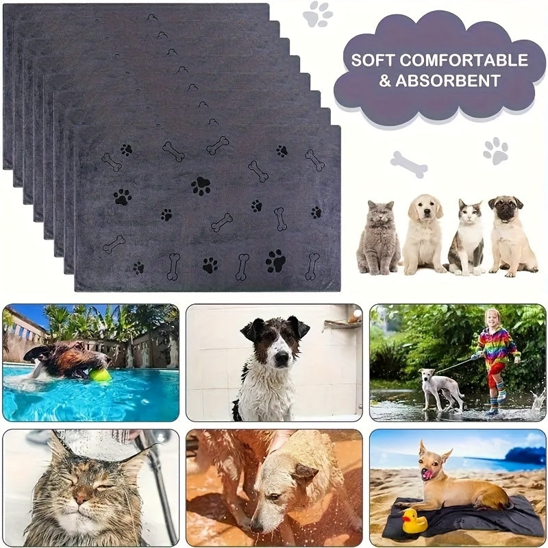 [Quick Drying] One Pet Bath Towel | Quick Drying | Absorbent | Dog Cat Bathing | Large | Soft | Pet Store Gift | Pet Supplies