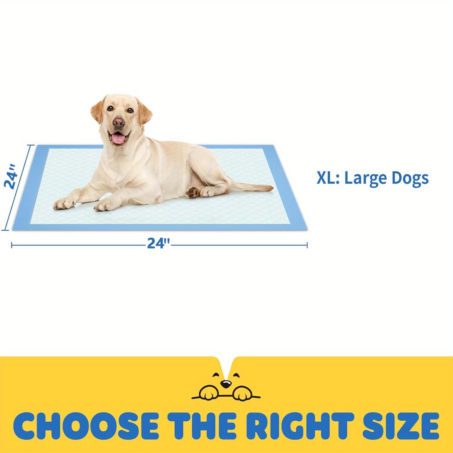 400-100pcs 24" X 24" Extra Large Super Absorbent Dog Urine Pad - Leak-proof, Odor-proof, Disposable Pet Urine Pad, Convenient For Training And Accidents - Perfect For Dogs, Puppies, Cats, Different Pet Urine Pads, Pet Supplie