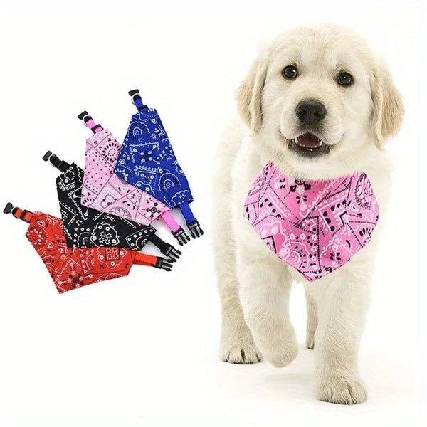 Dog Bandanas - Adjustable Triangle Pet Saliva Towel for Small and Medium Dogs and Cats - Stylish and Comfortable Pet Supplies