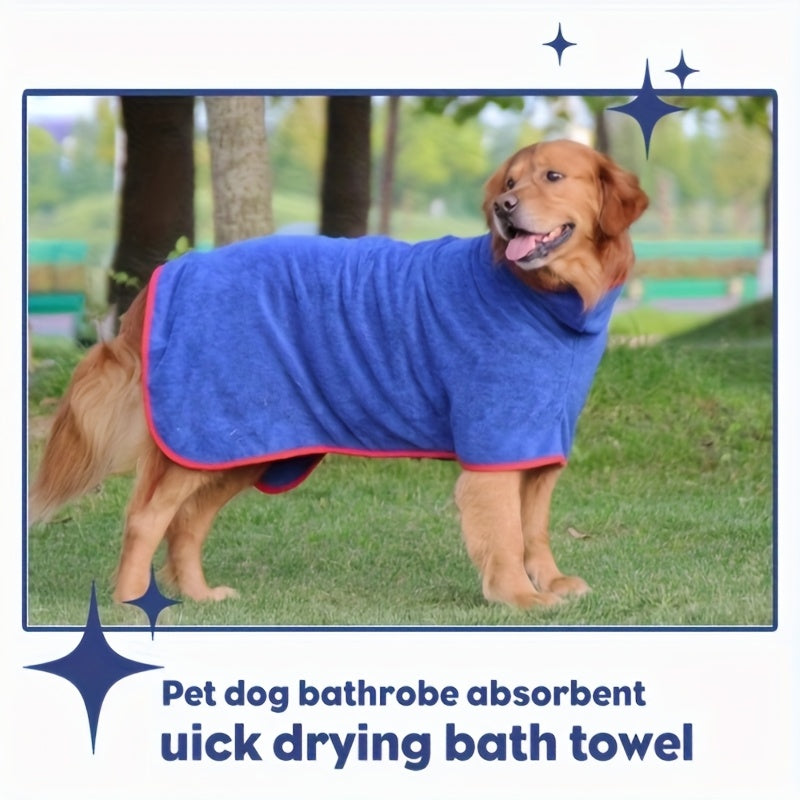[Super Absorbent Dog Towel] Quick-Drying Super Absorbent Dog Bathrobe Towel | Thickened Polyester Fiber for All Dog Breeds, Bathing & Swimming Pet Supplies