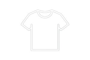 icon of a shirt, transparent, white outline
